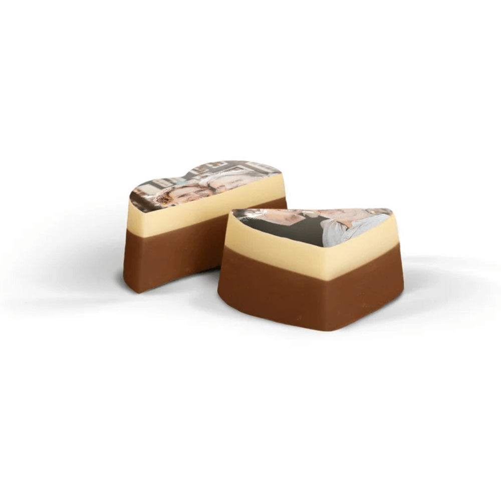 Herzförmige Foto-Schokolade