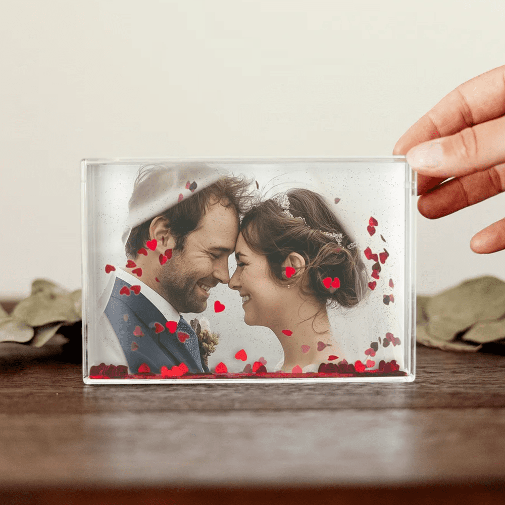 Personalised hearts picture frame