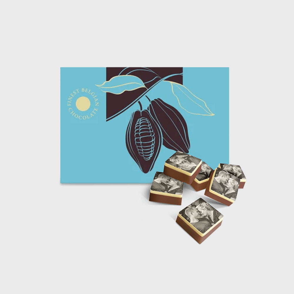 Vierkante fotochocolaatjes