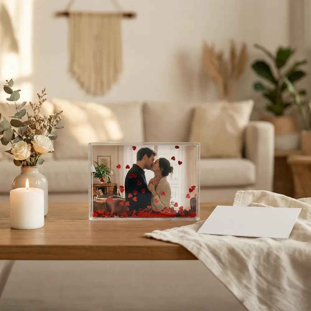 Bloc photo cœurs personnalisé